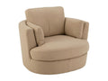 Ligniva Swivel Armchair, 109cm, Beige, TUTT13489