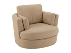 Ligniva Swivel Armchair, 109cm, Beige, TUTT13489