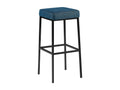 Bar stool - Fabric / Black - Blue - Dekonao 85 BOOT04940