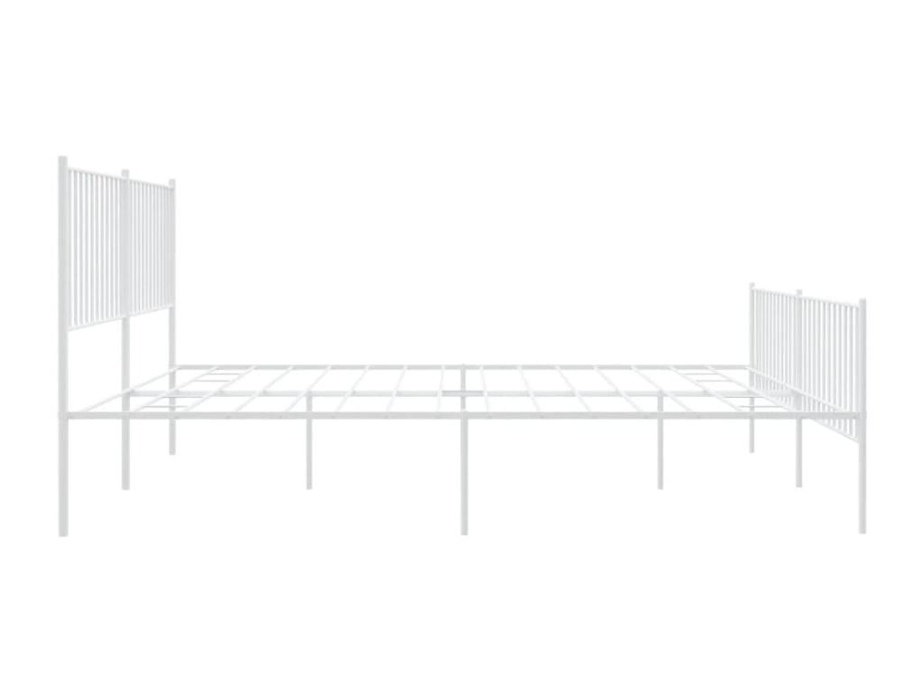 Metal bed frame with white headboard/footboard 180x200cm XTTB20802