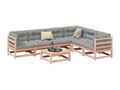 Dekonao GPJQ12813 7-piece garden furniture set with cushions, solid fir wood