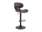 Bar stool - Faux leather / Chrome-plated metal - Brown - Ligniva V2 FMMR65717