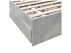Bed frame and drawers, concrete grey, 90x200 cm, engineered wood, WGCR14773