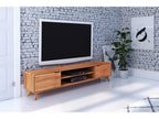 Dekonao - TV stand with doors in natural oiled beech heartwood HSRD19525