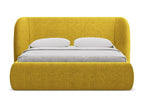 Chenille fabric storage bed 180x200 - mustard - Dekonao HXCP88478