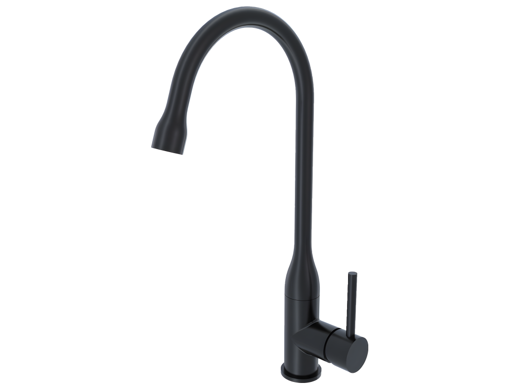 Ligniva matte black kitchen sink mixer tap - Ligniva GOFF03284