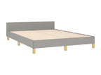 Bed frame with headboard, light grey, 140x200 cm, TQLD04718