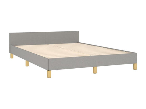 Bed frame with headboard, light grey, 140x200 cm, TQLD04718