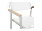 Set of 6 Dekonao garden chairs, stainless steel, white VXVV14008