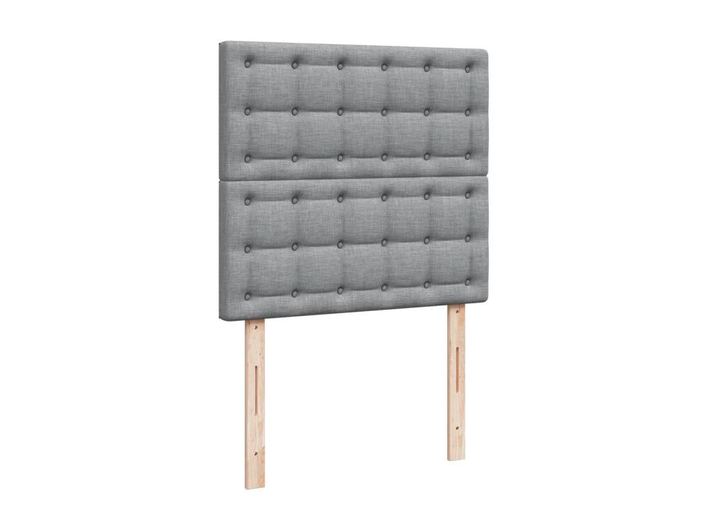 Dekonao bed base with light grey mattress 100x200cm Fabric FECW54289