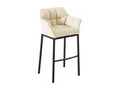 Bar stool - Faux leather / Metal - Cream - Dekonao ZXSU86512