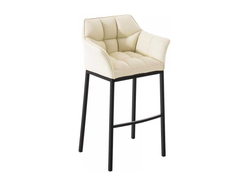 Bar stool - Faux leather / Metal - Cream - Dekonao ZXSU86512