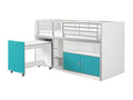 Ligniva Compact Combination Bed 90x200cm Turquoise UTEW57478