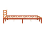 Bed frame without mattress, brown wax finish, 160x200cm, solid pine wood, YEYC23446