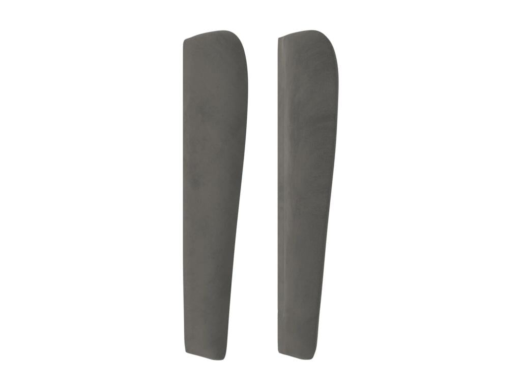 Headboard with wings, Dark Grey, 183x23x118/128 cm, Velvet, CEPR39251