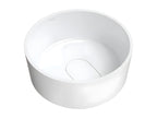 Dekonao 42cm countertop washbasin, glossy white, with included white waste fitting RWLN68384