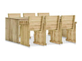 7-Piece Outdoor Dining Set, Impregnated Pine, UHHA79109