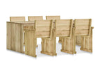 7-Piece Outdoor Dining Set, Impregnated Pine, UHHA79109