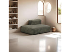 Left-hand open corner module, 2-seater, in khaki green corduroy - Dekonao LXRM68488