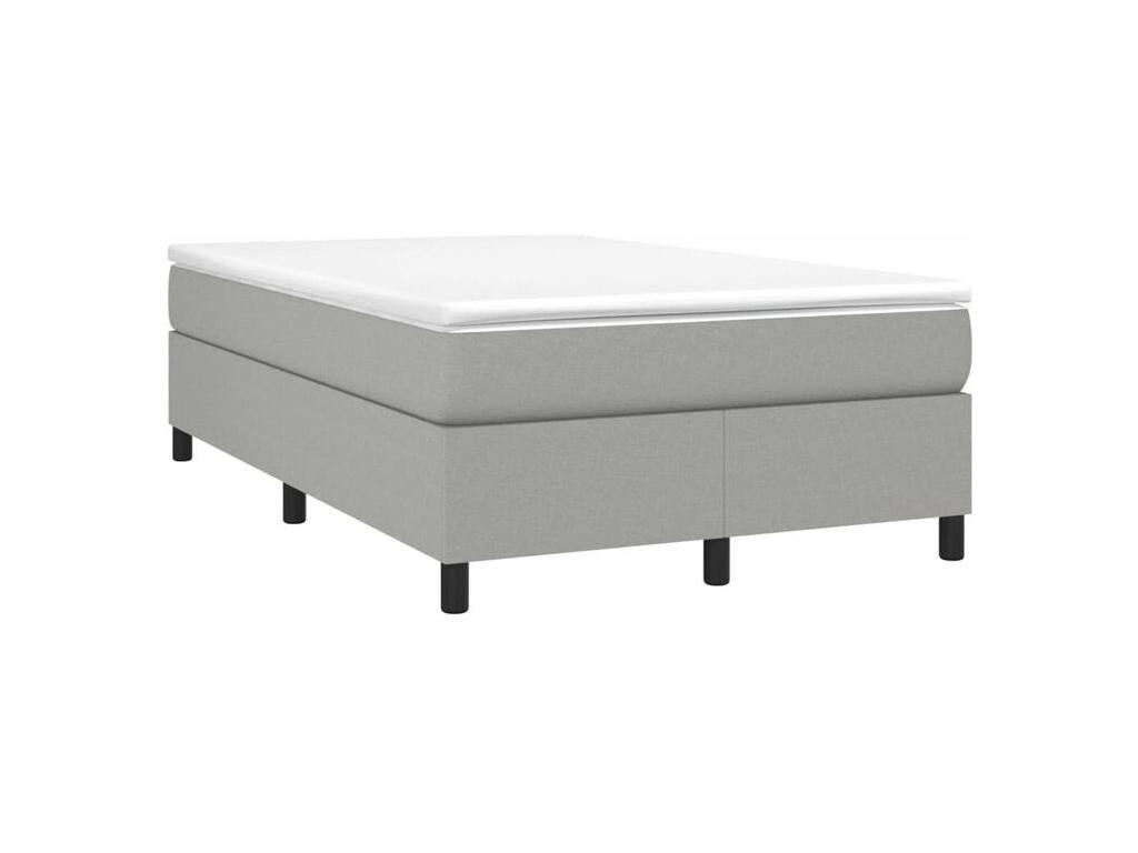Dekonao bed base with light grey mattress 120x200 Fabric UZTT07957