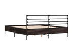 Bed frame without mattress, brown oak, 120x200 cm, ZZLW46339