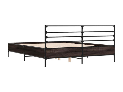 Bed frame without mattress, brown oak, 120x200 cm, ZZLW46339