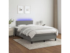 Dekonao bed base with LED mattress, dark grey, 120x190 cm, fabric QPOX19994