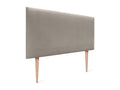 Dekonao Smooth Velvet Headboard 110x115 with Bed Legs 105 - Brown VLHP37791