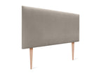 Dekonao Smooth Velvet Headboard 110x115 with Bed Legs 105 - Brown VLHP37791
