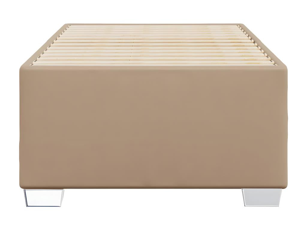 Cappuccino bed frame 80x200 cm Faux leather GLZV05176