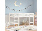 Children's loft bed with ladder, white, 80x200 cm, solid pine wood, IGPV31454
