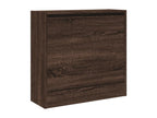 Brown oak shoe cabinet 60x21x57 engineered wood ELAC41612