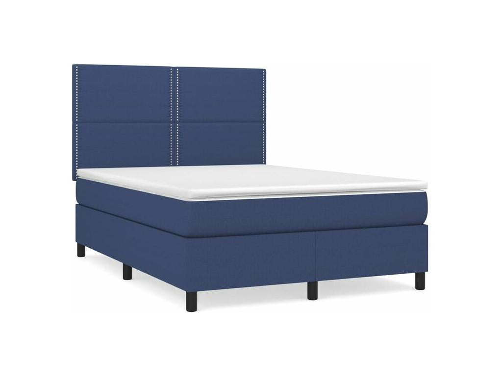 Dekonao bed base with mattress, blue, 140x190 cm, fabric PMIM95346
