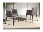Ligniva mink fabric chair with black steel legs - Set of 2 - Colour Ligniva 95 TVQO04537
