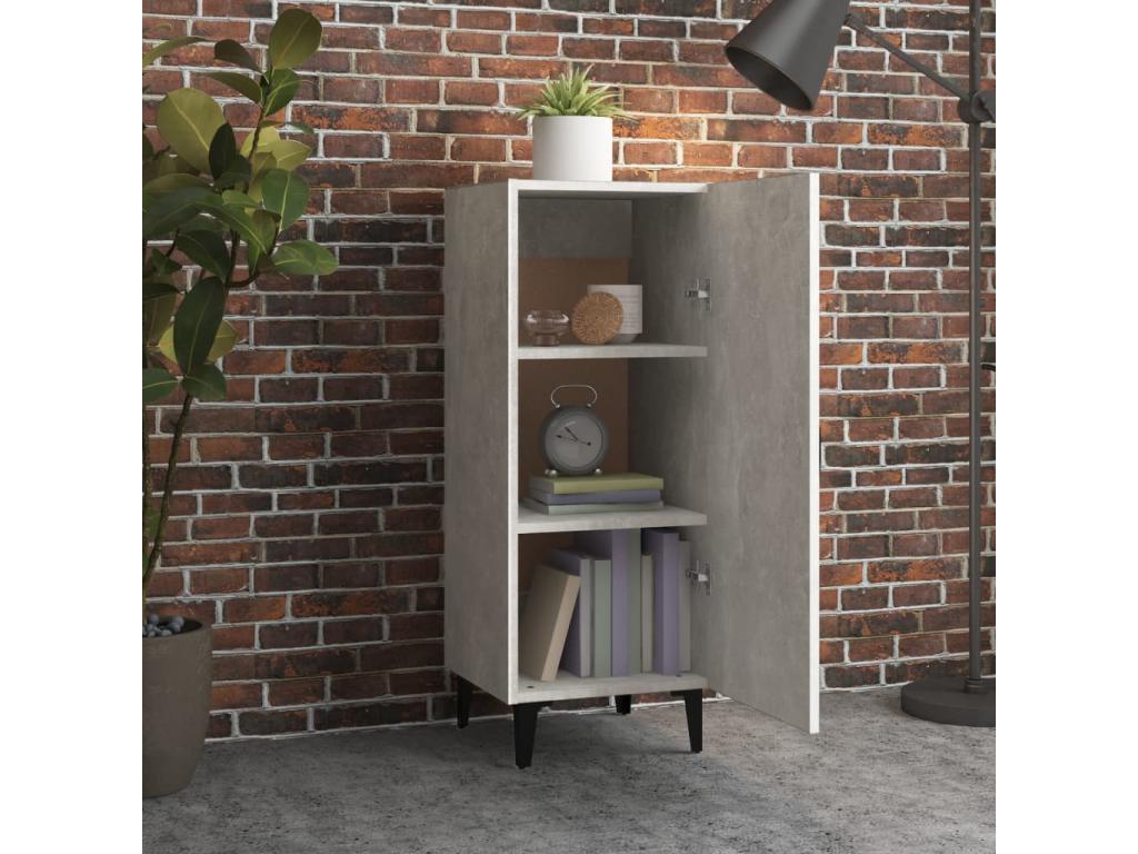 Concrete Grey Buffet 34.5x34x90 cm Engineered Wood ZGJV41067