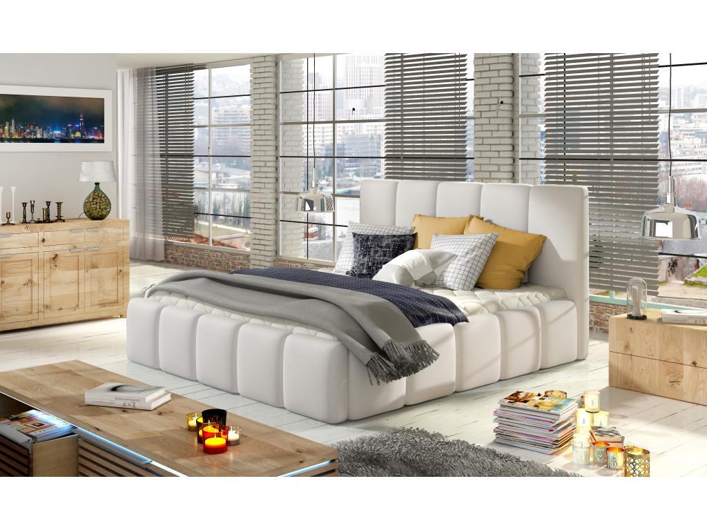 Dekonao Modern Upholstered Faux Leather Bed - White - 180x200 YDDR25584