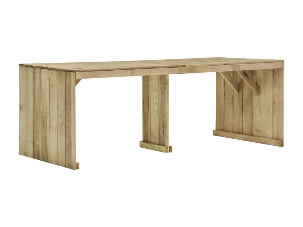 7-Piece Outdoor Dining Set, Impregnated Pine, UHHA79109