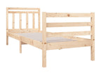 Bed frame without mattress, solid wood XPBE77473