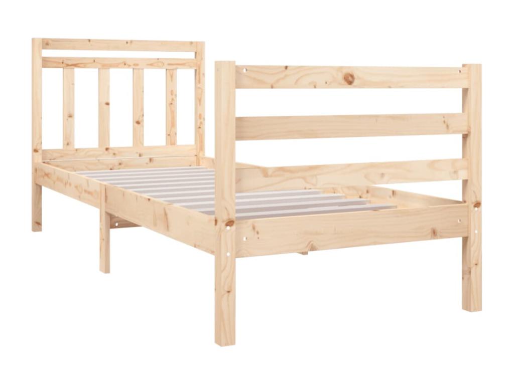 Bed frame without mattress, solid wood XPBE77473