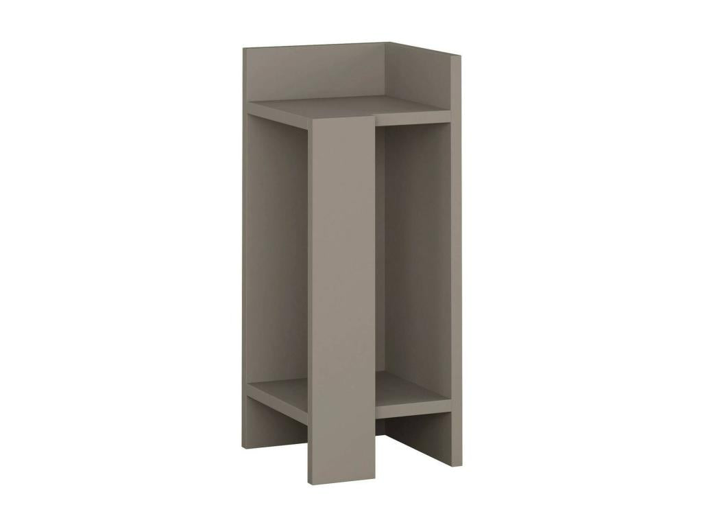 Dekonao Bedside Table, Low Chest of Drawers, Nightstand, Bedside Shelf, 25x27h60 cm, Dove Gray XWAI64976