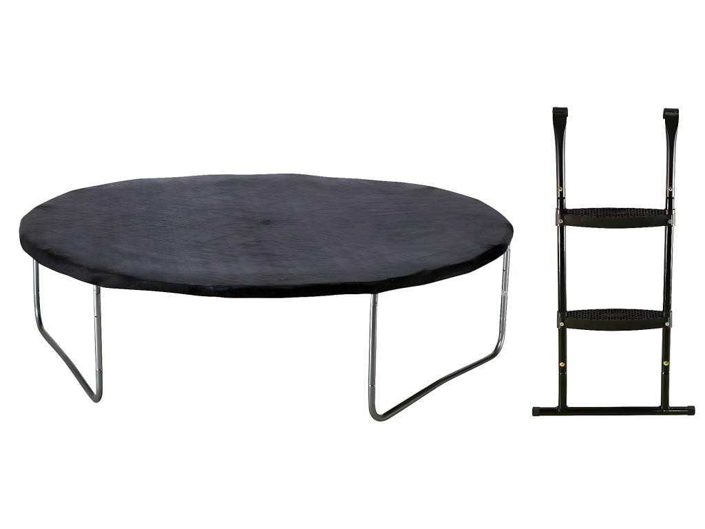 Nobellea - 244cm Garden Trampoline with Safety Net, Anchor Ladder, JUMPI Green/Black 250 VKQG31115