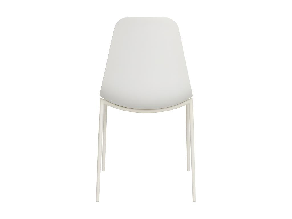 Dekonao - Set of 4 plastic, fabric and metal chairs - Ecru DJCN14382