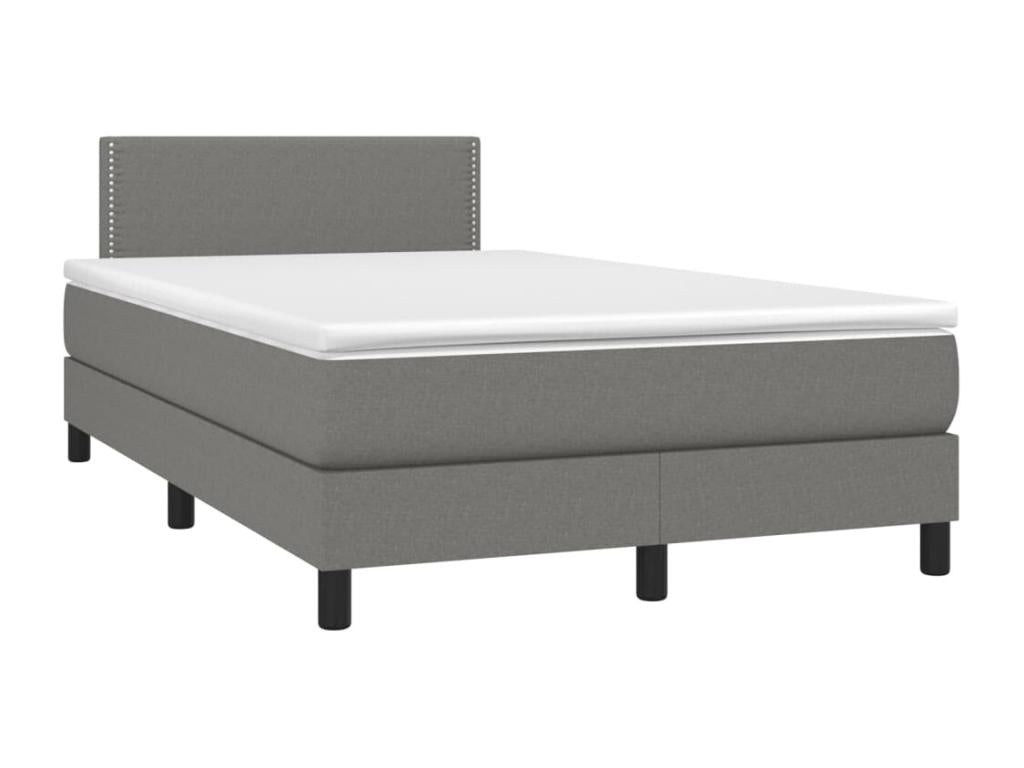 Dekonao bed base with LED mattress, dark grey, 120x190 cm, fabric QPOX19994