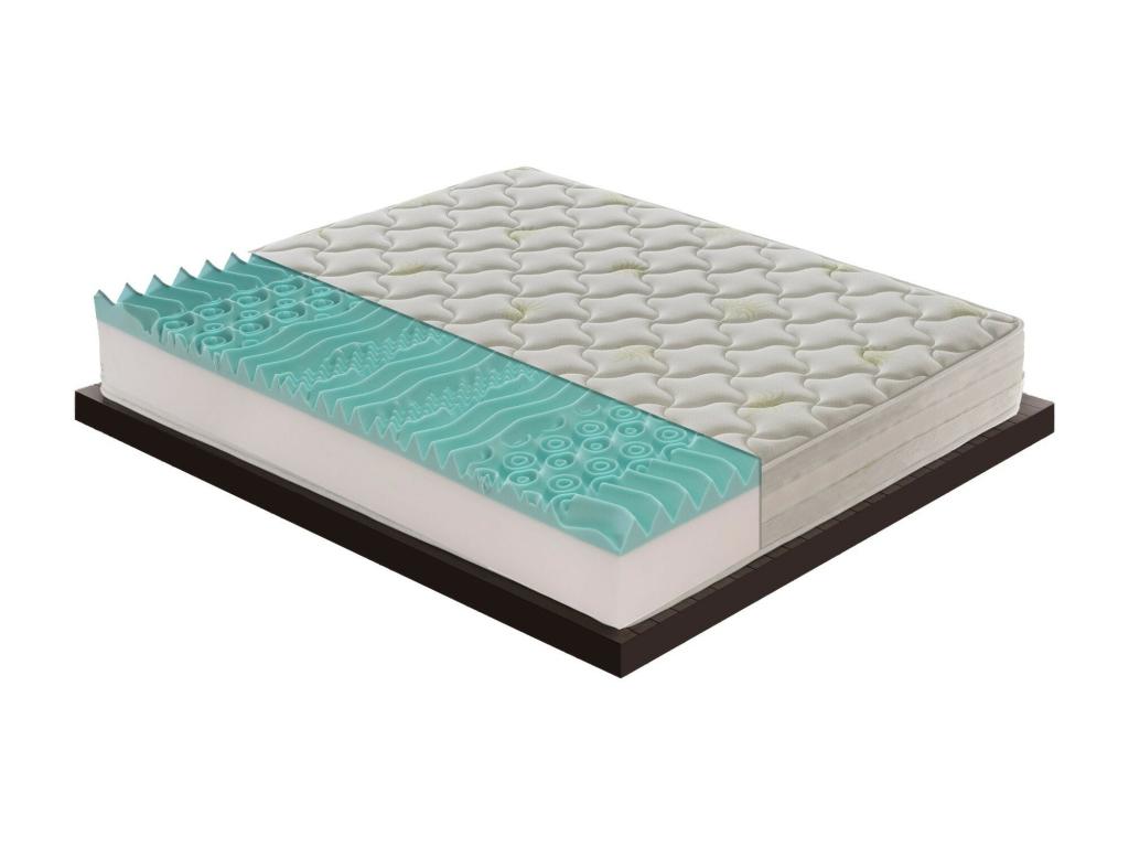 Memory foam mattress - 9 different zones - 25 cm thick - Removable aloe vera cover 105x200 cm ZVDI82388