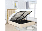 Dekonao Brass and Velvet Effect Storage Bed - Colors - Beige - Sizes - 160x200 DKWQ48919