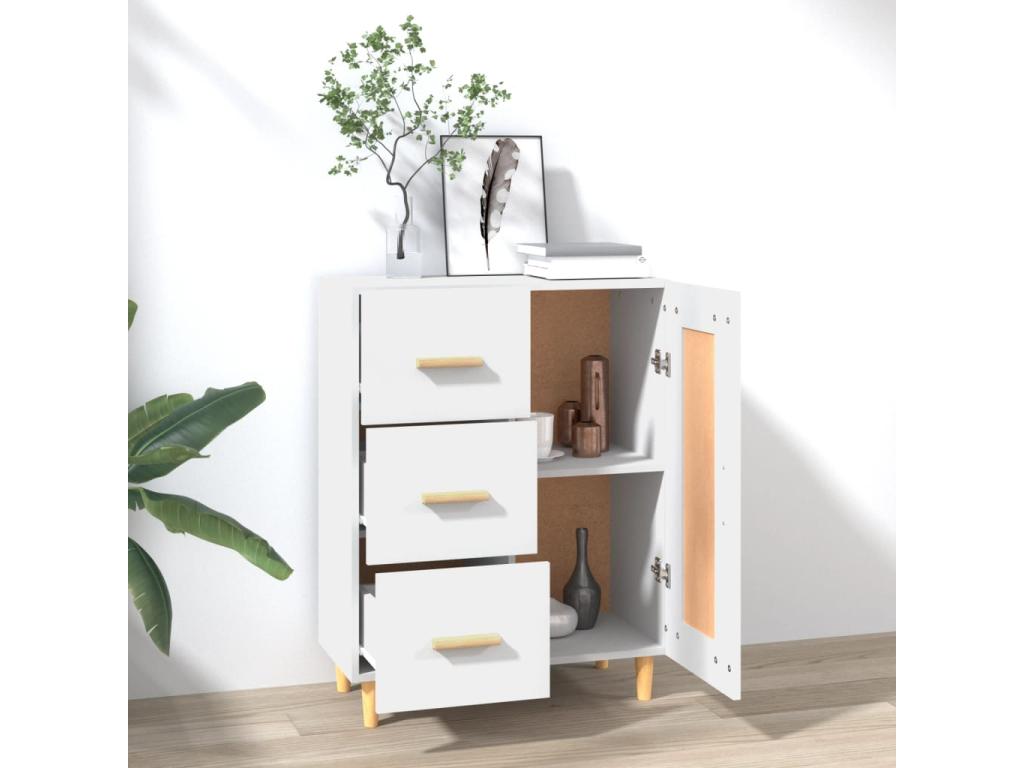 White Buffet 69.5x34x90 cm Engineered Wood HZWV89246