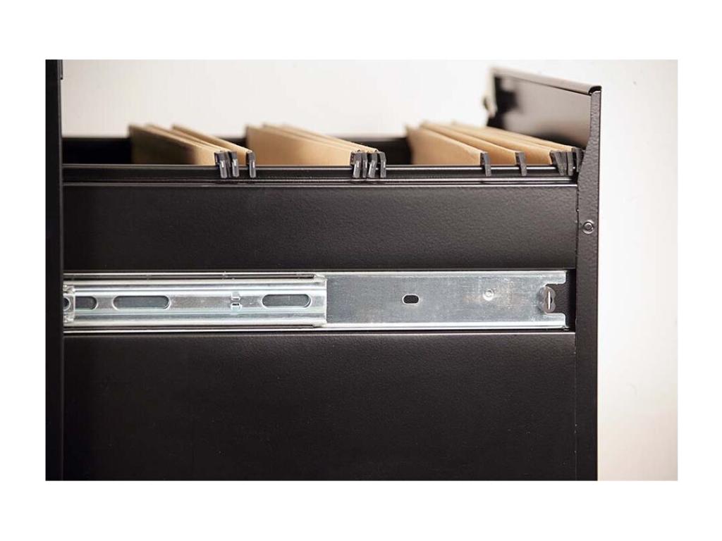 Low steel storage column with 3 drawers, matte black COWW83308