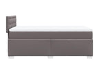 Dekonao bed base with mattress, Grey, 90x190 cm, Faux Leather XGIY52461