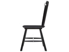 Set of 2 black wooden chairs - Length 46.5 x Depth 52 x Height 87 cm HWHP26496