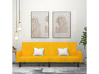 2-seater yellow velvet sofa bed GLYM43338